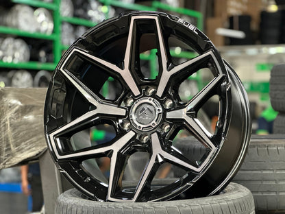 New 20X10 ET-18 Fuel Flux Rim (4 wheel) Gloss Black PF 6X139.7