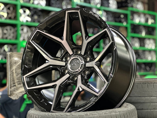New 20X10 ET-18 Fuel Flux Rim (4 wheel) Gloss Black PF 6X139.7