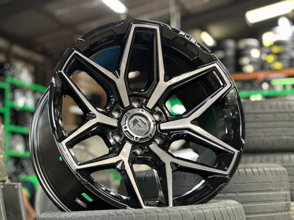 New 20X10 ET-18 Fuel Flux Rim (4 wheel) Gloss Black PF 6X139.7