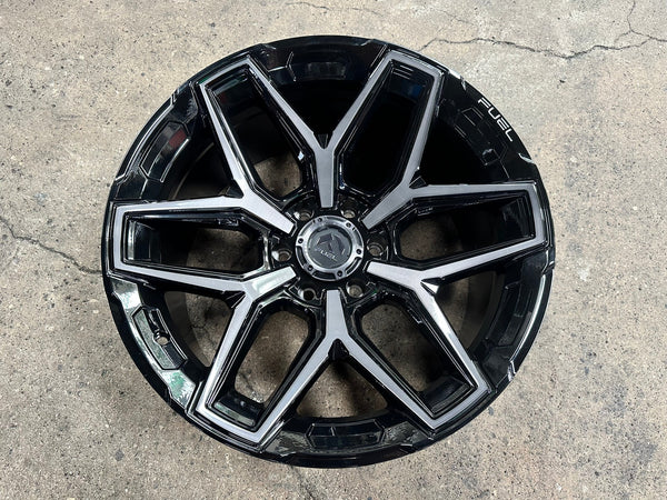 New 20X10 ET-18 Fuel Flux Rim (4 wheel) Gloss Black PF 6X139.7