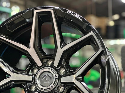 New 20X10 ET-18 Fuel Flux Rim (4 wheel) Gloss Black PF 6X139.7