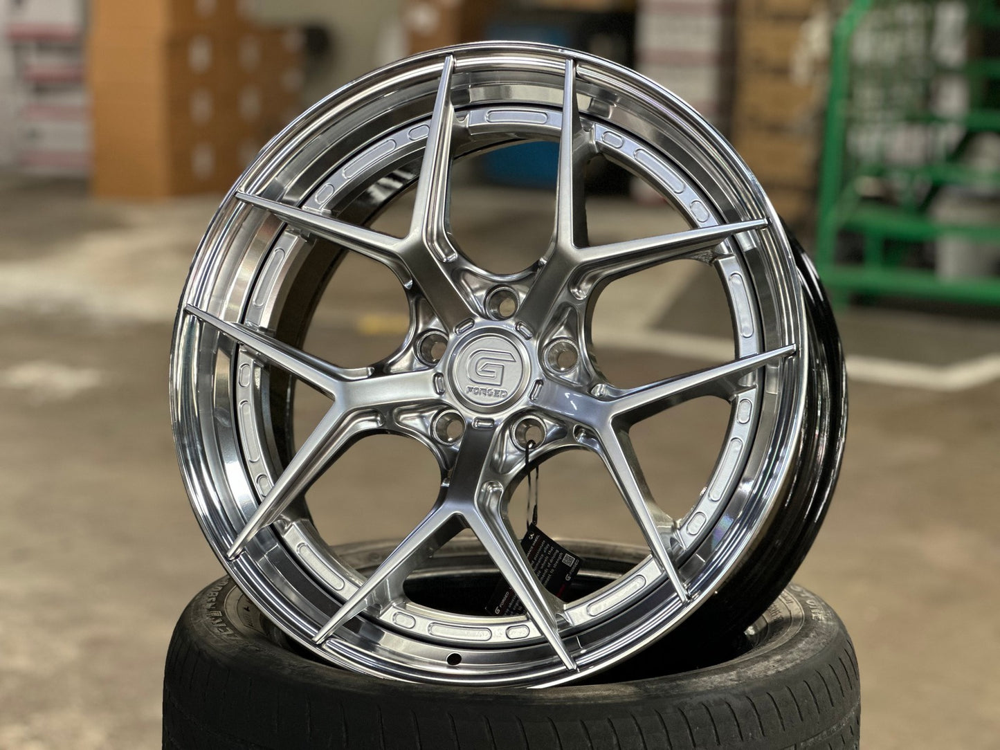 New 19X8.5 ET43 G Forged GF01 Rim (4 wheel) Gloss Silver 5X114.3