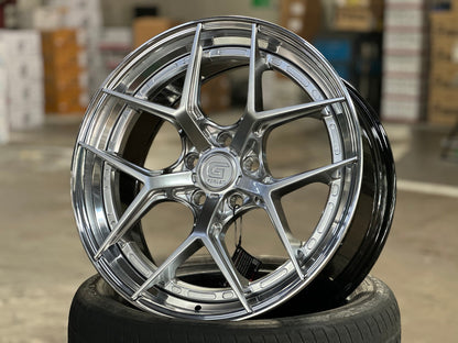 New 19X8.5 ET43 G Forged GF01 Rim (4 wheel) Gloss Silver 5X112