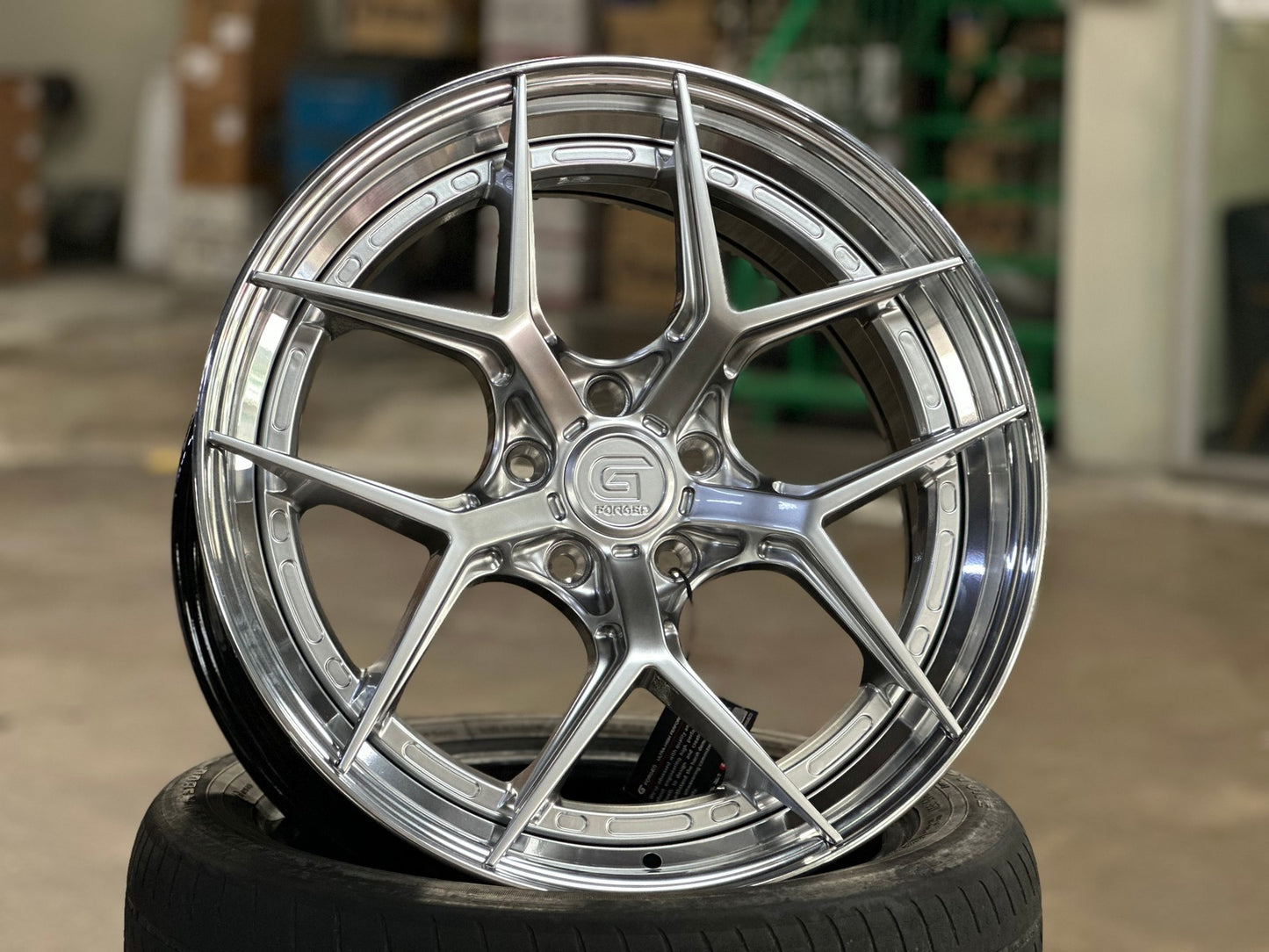 New 19X8.5 ET43 G Forged GF01 Rim (4 wheel) Gloss Silver 5X112