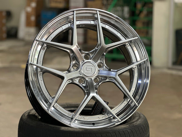 New 19X8.5 ET43 G Forged GF01 Rim (4 wheel) Gloss Silver 5X114.3