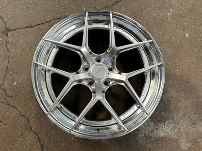 New 19X8.5 ET43 G Forged GF01 Rim (4 wheel) Gloss Silver 5X112