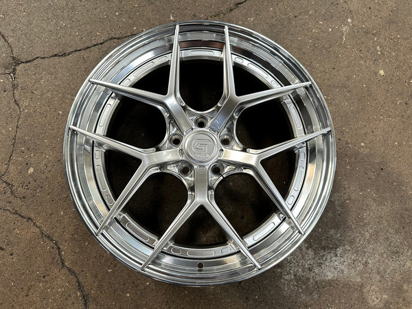New 19X8.5 ET43 G Forged GF01 Rim (4 wheel) Gloss Silver 5X114.3
