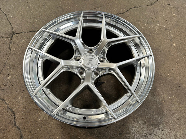 New 19X8.5 ET43 G Forged GF01 Rim (4 wheel) Gloss Silver 5X112