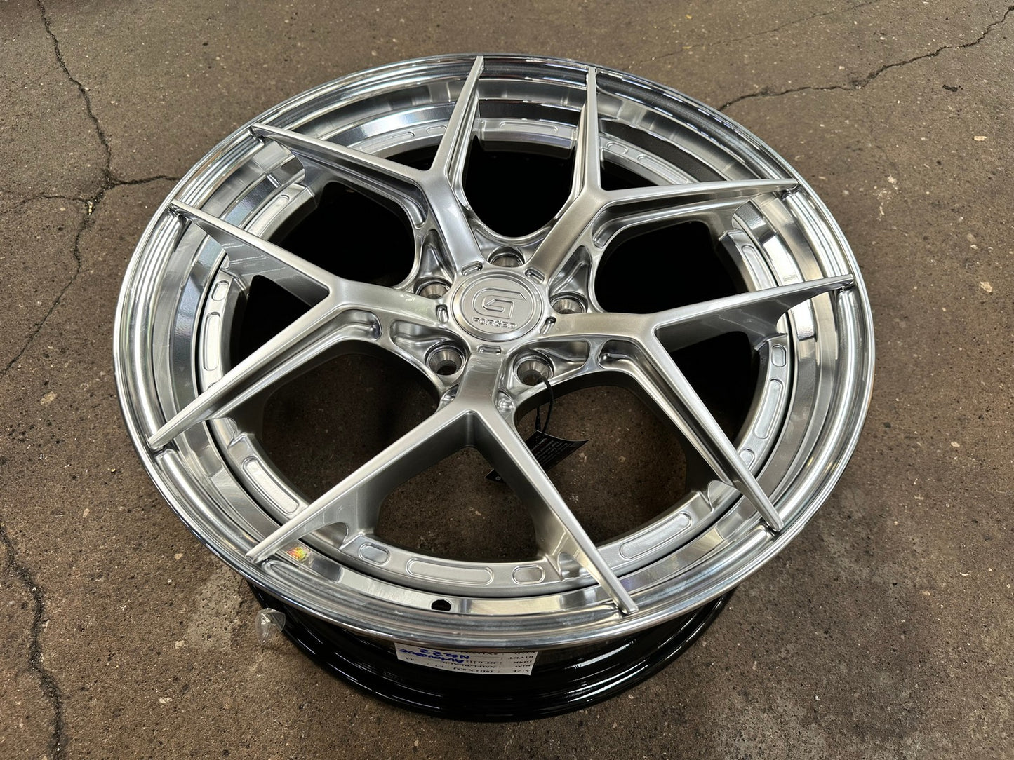New 19X8.5 ET43 G Forged GF01 Rim (4 wheel) Gloss Silver 5X114.3