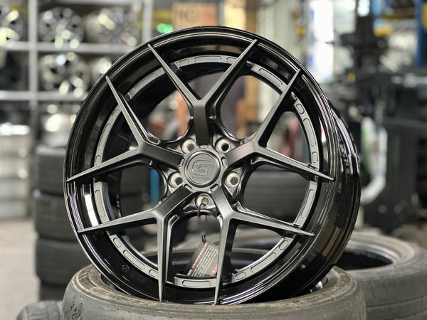 New 19X8.5 ET43 G Forged GF01 Rim (4 wheel) Matt Black 5X112