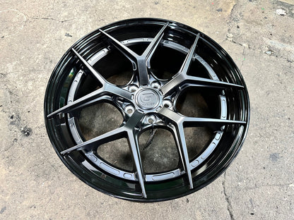 New 19X8.5 ET43 G Forged GF01 Rim (4 wheel) Matt Black 5X112
