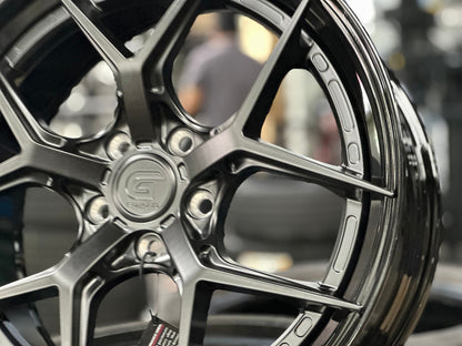 New 19X8.5 ET43 G Forged GF01 Rim (4 wheel) Matt Black 5X112