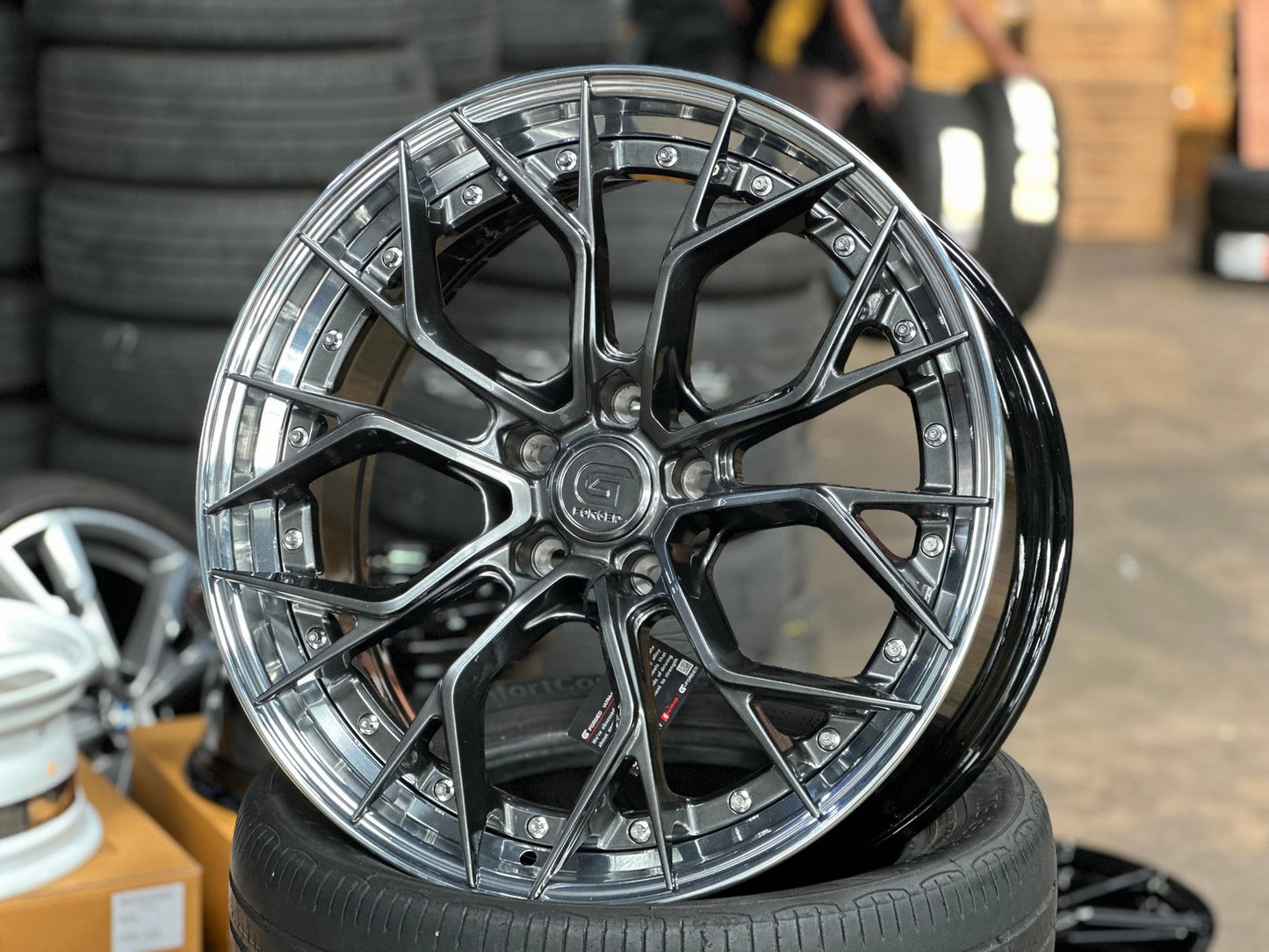 New 20X8.5 ET33 G Forged GF09 Rim (4 wheel) Hyper Black 5X120