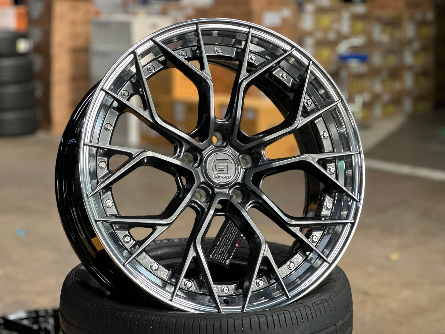 New 20X8.5 ET33 G Forged GF09 Rim (4 wheel) Hyper Black 5X120