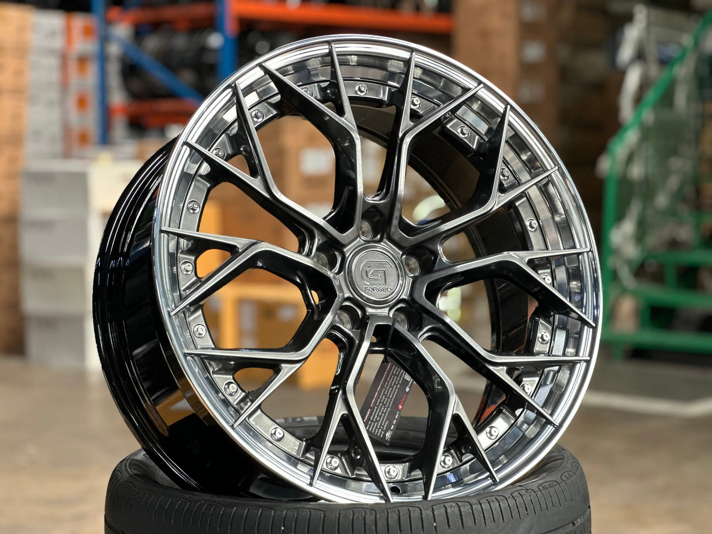 New 20X8.5 ET33 G Forged GF09 Rim (4 wheel) Hyper Black 5X120