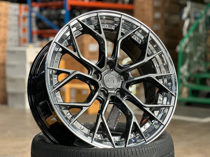 New 20X8.5 ET33 G Forged GF09 Rim (4 wheel) Hyper Black 5X120
