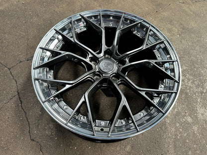 New 20X8.5 ET33 G Forged GF09 Rim (4 wheel) Hyper Black 5X120
