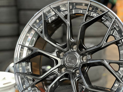 New 20X8.5 ET33 G Forged GF09 Rim (4 wheel) Hyper Black 5X120