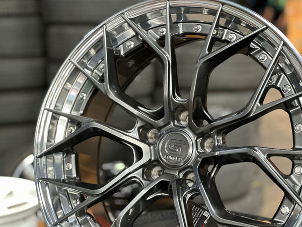 New 20X8.5 ET33 G Forged GF09 Rim (4 wheel) Hyper Black 5X120