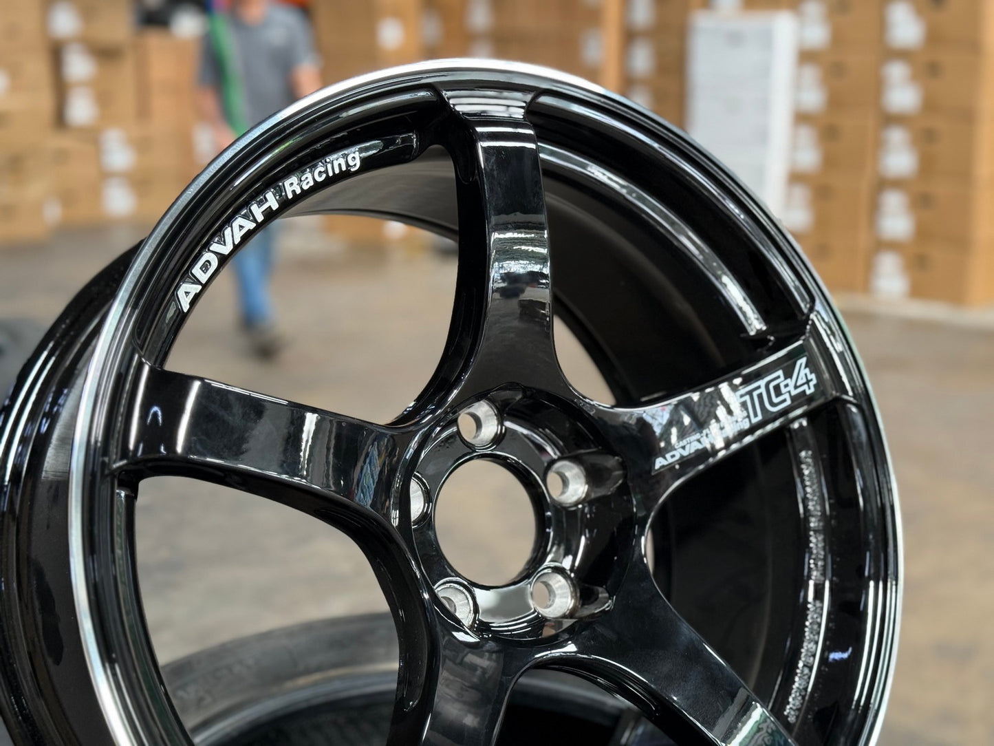 New 18X8.5 ET35 G Forged TC4 Rim (4 wheel) Gloss Black 5X112