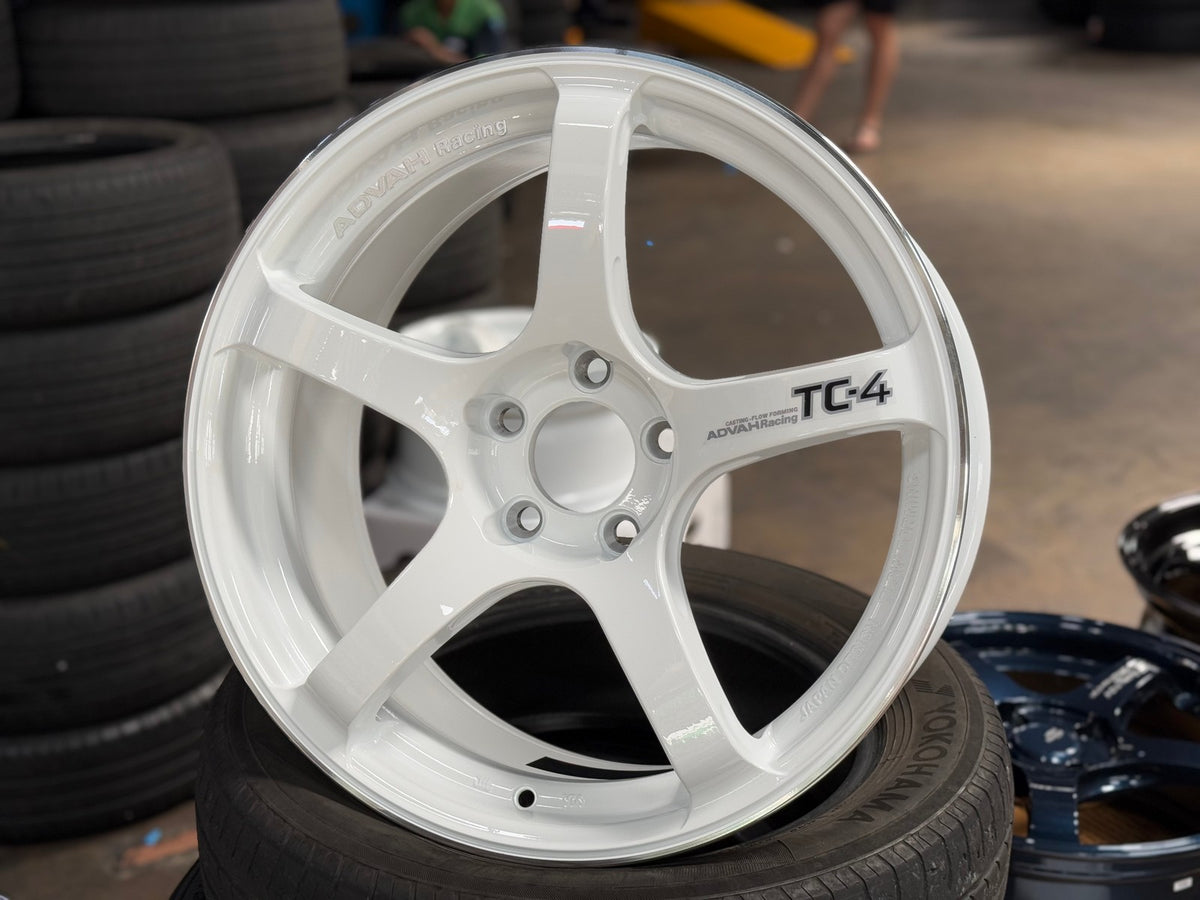 New 18X8.5 ET35 G Forged TC4 Rim (4 wheel) Gloss White 5X114.3