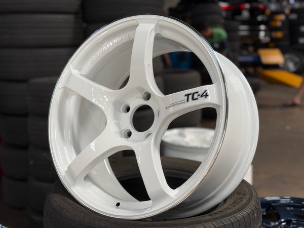 New 18X8.5 ET35 G Forged TC4 Rim (4 wheel) Gloss White 5X114.3