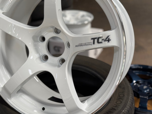New 18X8.5 ET35 G Forged TC4 Rim (4 wheel) Gloss White 5X112
