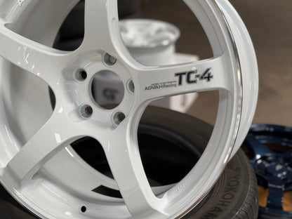 New 18X8.5 ET35 G Forged TC4 Rim (4 wheel) Gloss White 5X114.3