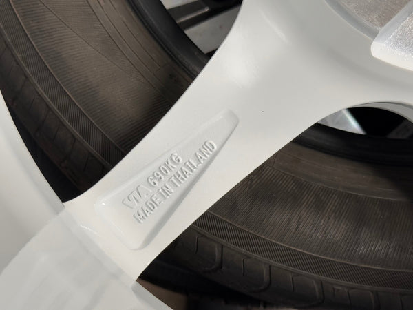 New 18X8.5 ET35 G Forged TC4 Rim (4 wheel) Gloss White 5X114.3