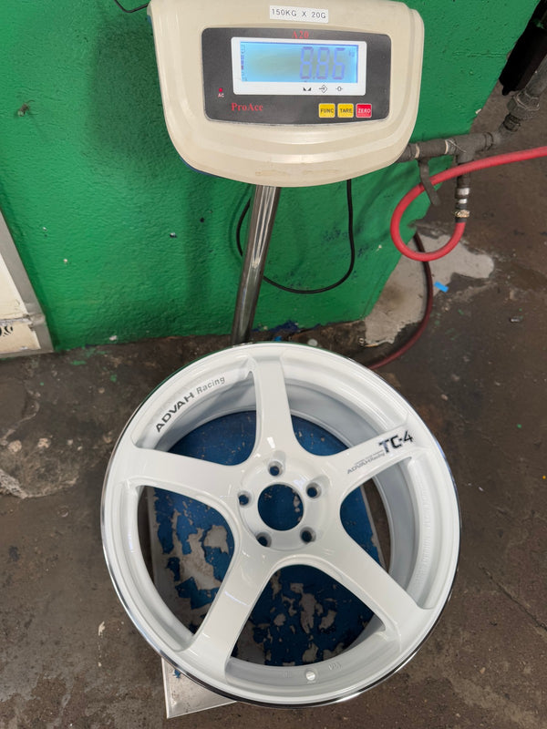 New 18X8.5 ET35 G Forged TC4 Rim (4 wheel) Gloss White 5X112