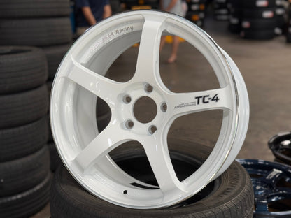 New 18X8.5 ET44 G Forged TC4 Rim (4 wheel) Gloss White 5X112