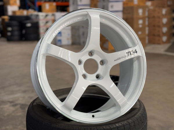 New 18X8.5 ET44 G Forged TC4 Rim (4 wheel) Gloss White 5X114.3
