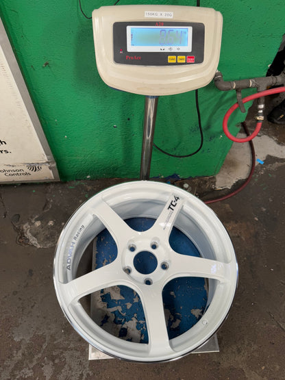 New 18X8.5 ET44 G Forged TC4 Rim (4 wheel) Gloss White 5X112