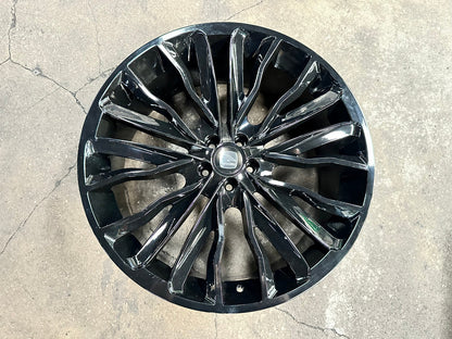 New 22X9.5 ET42 Hawke Harrier Design Rim (4 wheel) Gloss Black 5X108