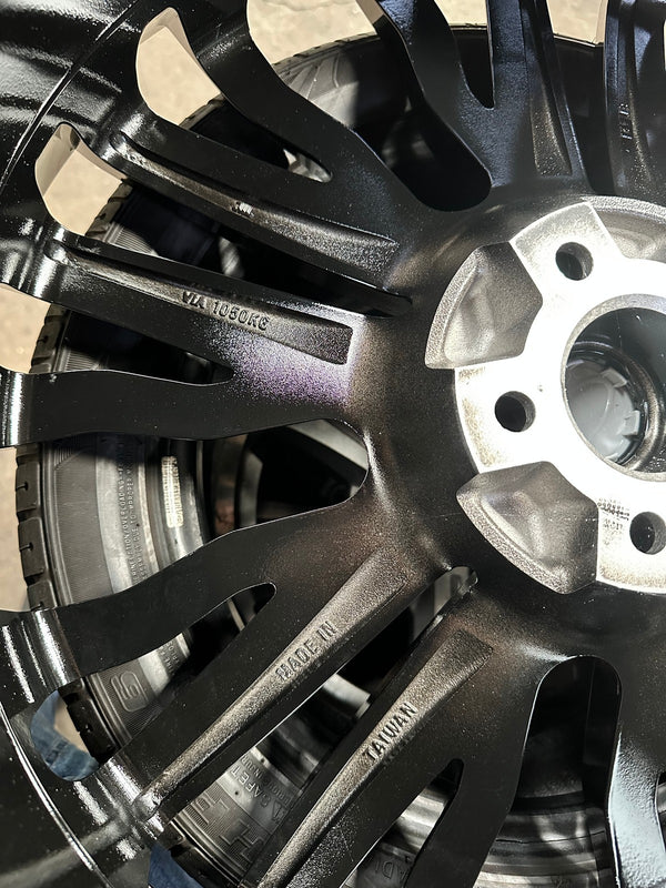 New 22X9.5 ET42 Hawke Harrier Design Rim (4 wheel) Gloss Black 5X108