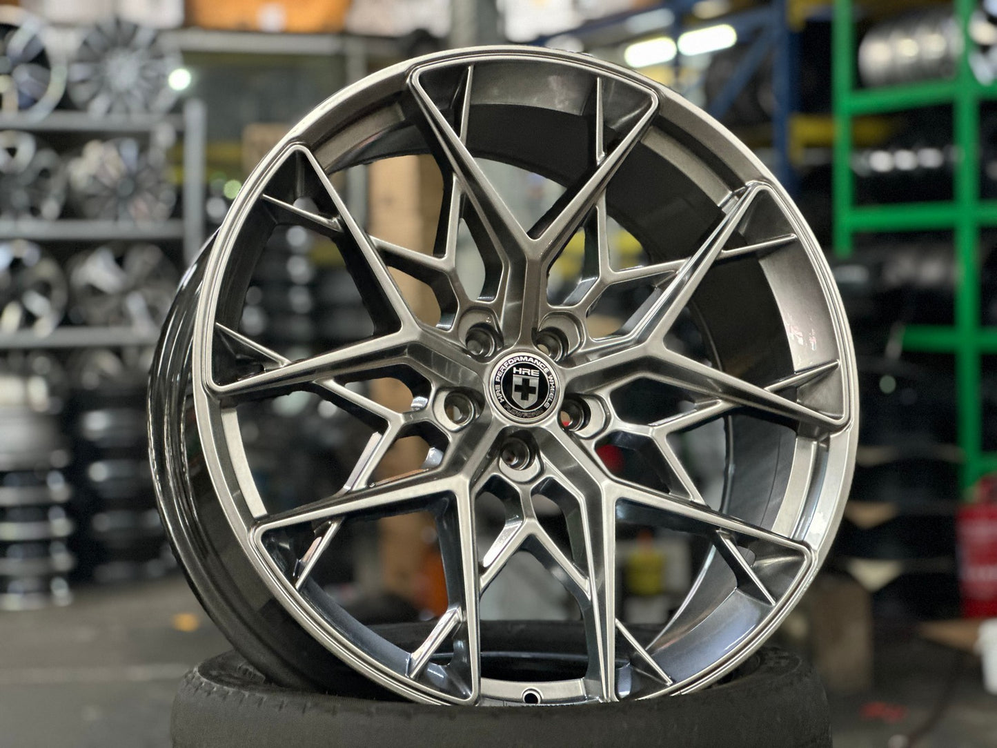 New 22X9.5 ET35 HRE FF10 Rim (4 wheel) Gloss Silver 5X108