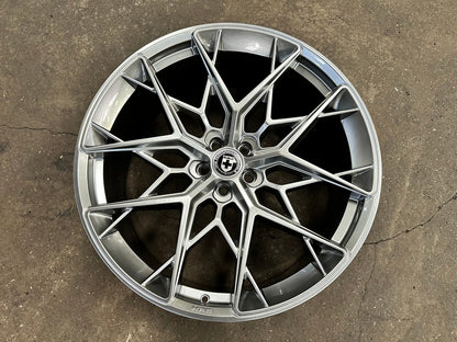 New 22X9.5 ET35 HRE FF10 Rim (4 wheel) Gloss Silver 5X108