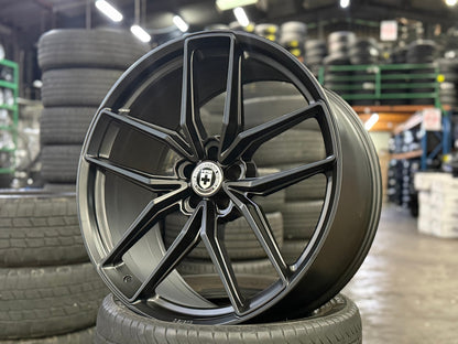 New 22X10.5 ET10 HRE FF21 Rim (4 wheel) Matt Black 5X112