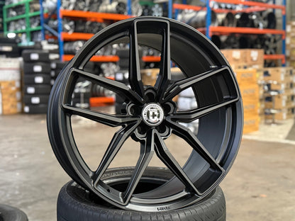 New 22X10.5 ET10 HRE FF21 Rim (4 wheel) Matt Black 5X112