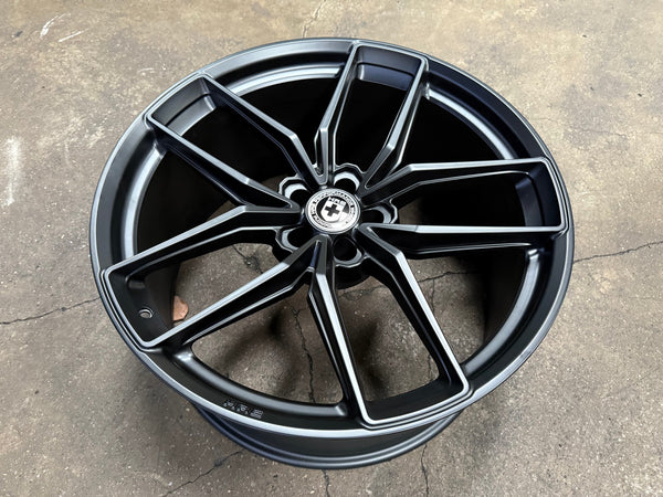 New 22X10.5 ET10 HRE FF21 Rim (4 wheel) Matt Black 5X112