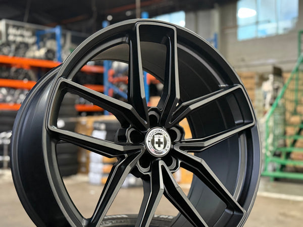 New 22X10.5 ET10 HRE FF21 Rim (4 wheel) Matt Black 5X112