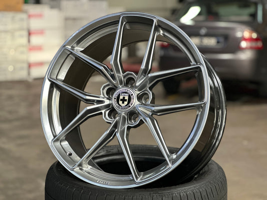 New 19X9 ET35 HRE FF21 Rim (4 wheel) Gloss Silver 5X112