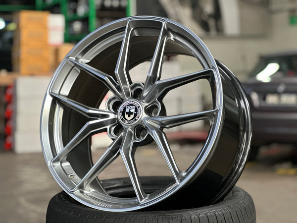 New 19X9 ET35 HRE FF21 Rim (4 wheel) Gloss Silver 5X112