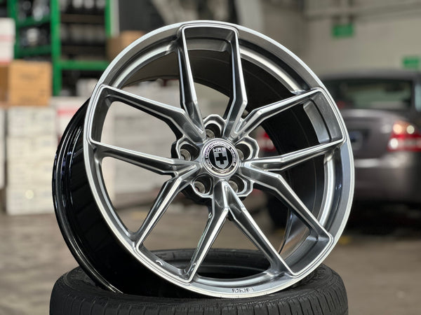 New 19X9 ET35 HRE FF21 Rim (4 wheel) Gloss Silver 5X112