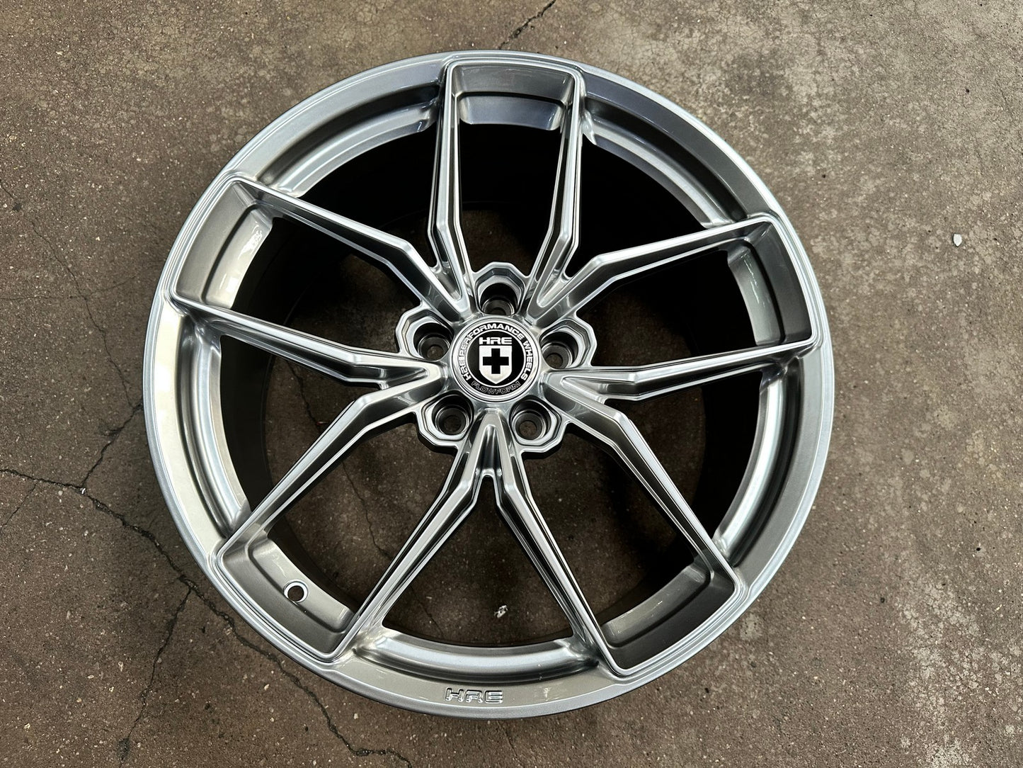 New 19X9 ET35 HRE FF21 Rim (4 wheel) Gloss Silver 5X112
