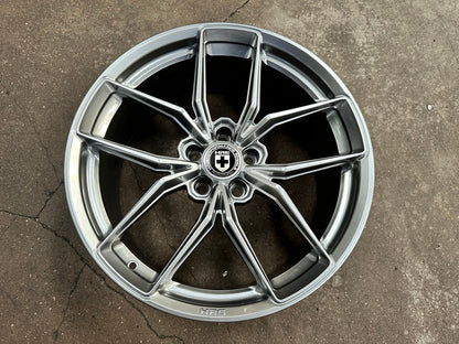 New 19X9 ET35 HRE FF21 Rim (4 wheel) Gloss Silver 5X112
