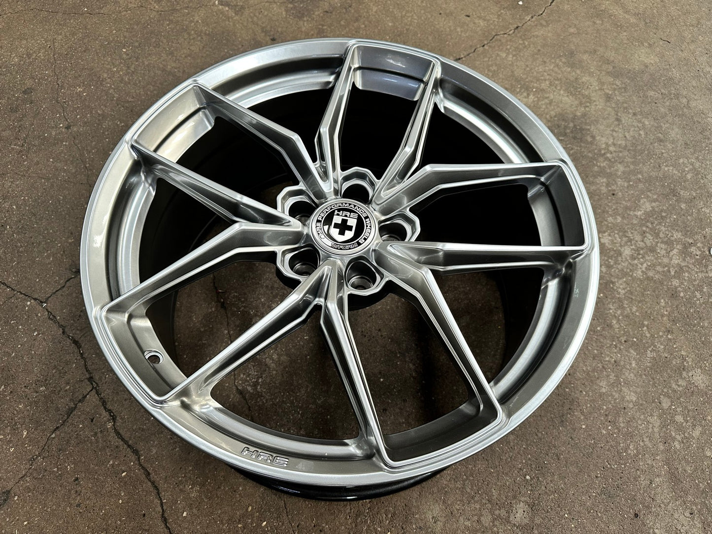 New 19X9 ET35 HRE FF21 Rim (4 wheel) Gloss Silver 5X112