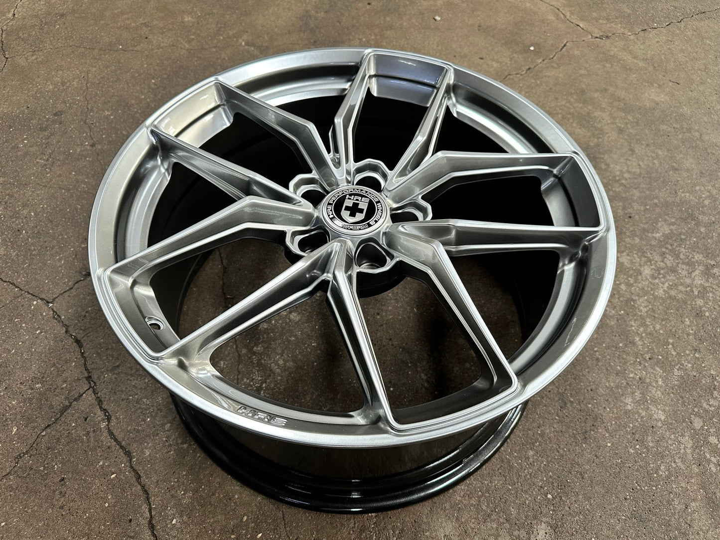 New 19X9 ET35 HRE FF21 Rim (4 wheel) Gloss Silver 5X112