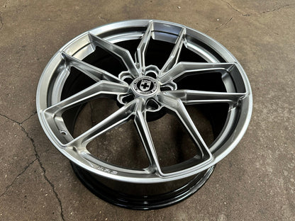 New 19X9 ET35 HRE FF21 Rim (4 wheel) Gloss Silver 5X112