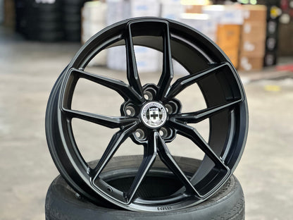New 19X9 ET35 HRE FF21 Rim (4 wheel) Matt Black 5X112